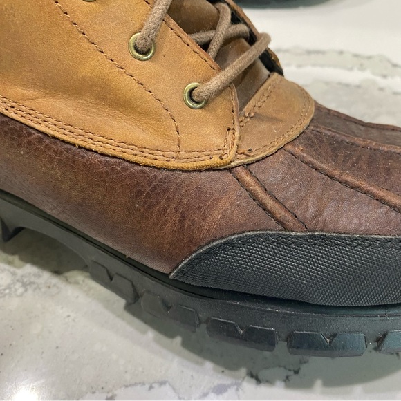 Ralph Lauren Quinta fur midi boot winter waterproof rubber duck leather boot 9